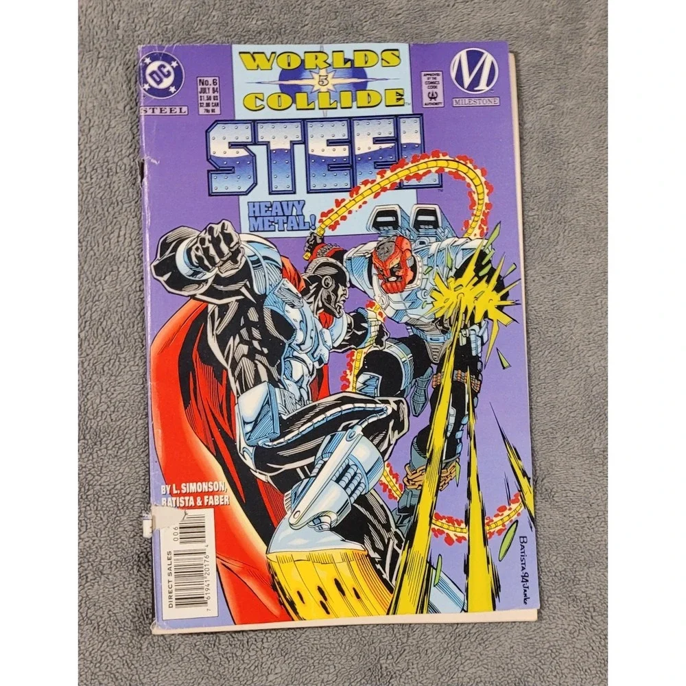 Vintage 1990s DC Comics & Milestone Universe Lot – 7 Issues Superman, Steel,JLA